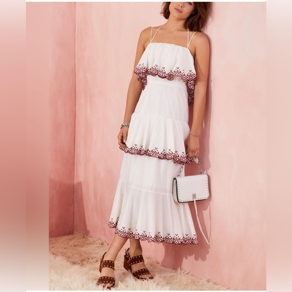 Rebecca Minkoff Tiered Clarissa Dress Midi Cotton Wedding , size 6